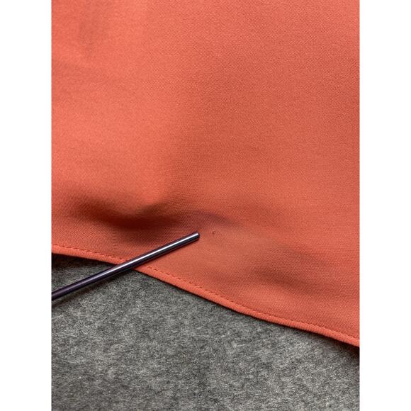 Theory Rosita Shirt Womens Small? Coral 100% Silk Long Sleeve Button Front - Picture 10 of 10